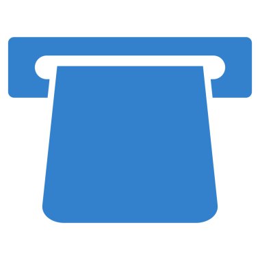 Banka Terminal düz glif simgesi