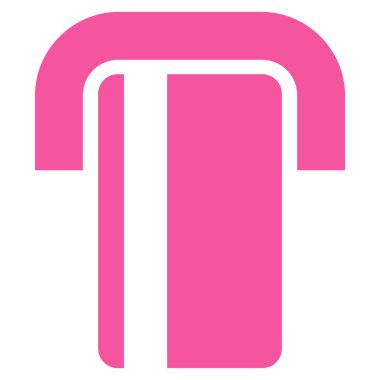 ATM düz glif simgesi