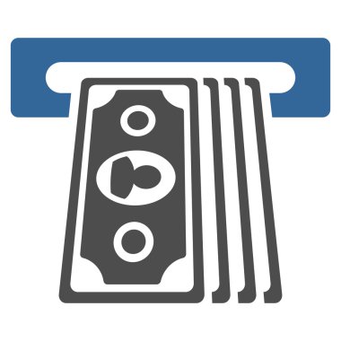 Bankamatiğe Terminal düz glif simgesi