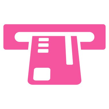 Bilet Terminal düz glif simgesi