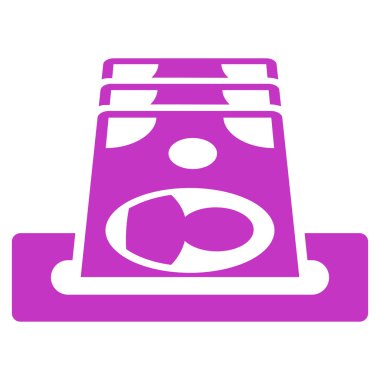 Ödeme Terminal düz glif simgesi