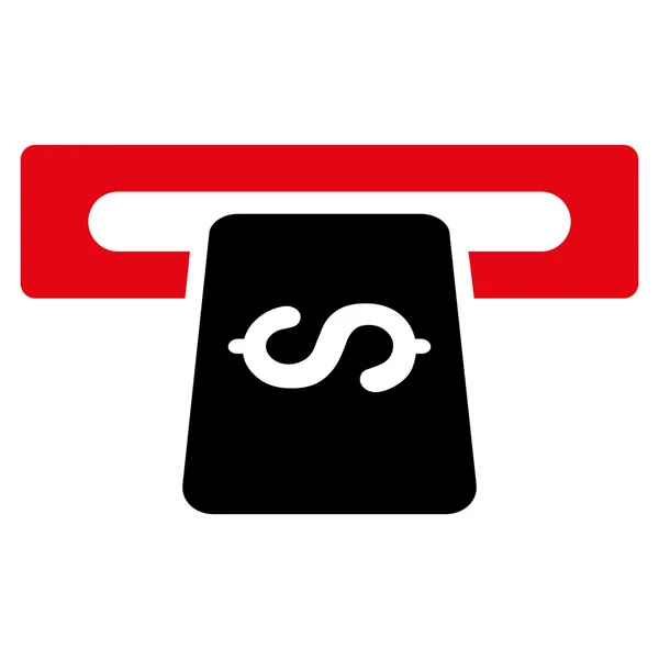 Bankautomat flach glyphen Symbol — Stockfoto