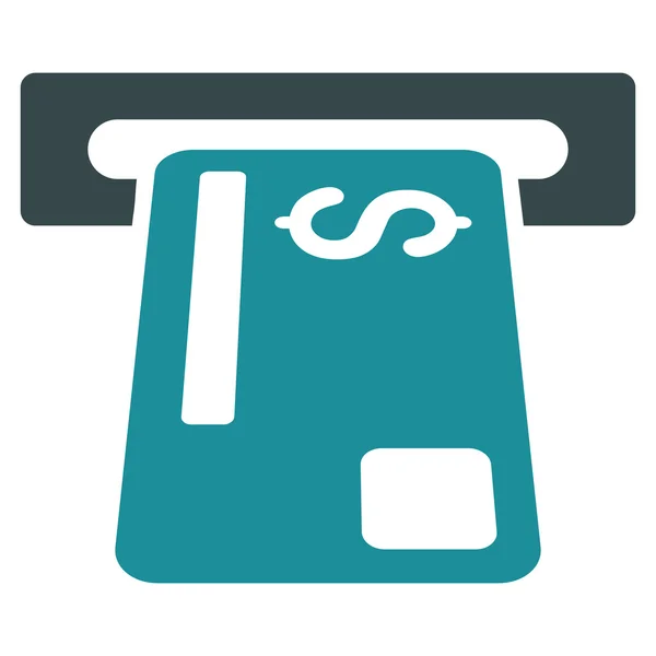 Bank Card Terminal platte Glyph pictogram — Stockfoto