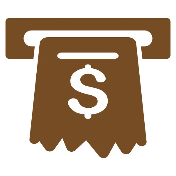 Atm Flat Glyph Icono —  Fotos de Stock