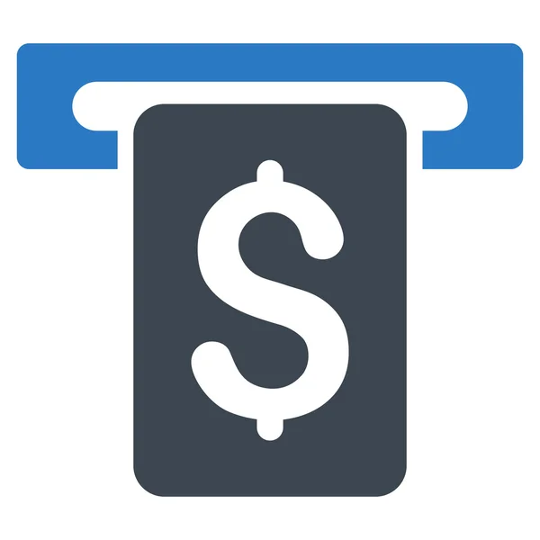 Retirada de dinheiro Flat Glyph Icon — Fotografia de Stock