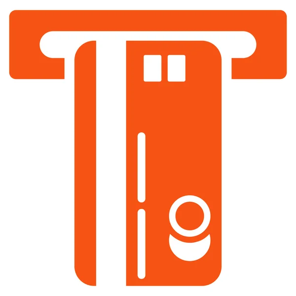 Máquina ATM Flat Glyph Icon — Fotografia de Stock