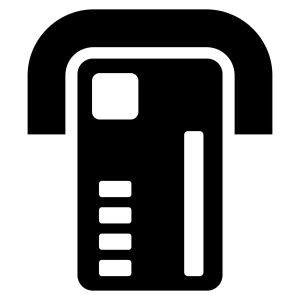 ATM maszyna płaska glifów ikona — Zdjęcie stockowe