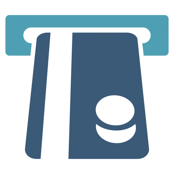 Automated Banking Service Flat Glyph Icon — Stock Photo, Image