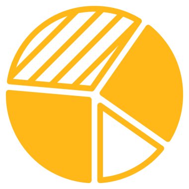 Pasta grafiği düz vektör simgesi