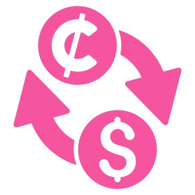 Doları Cent Exchange düz vektör simgesi