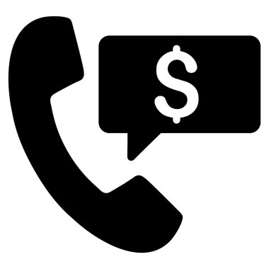 Telefon sipariş düz vektör simgesi