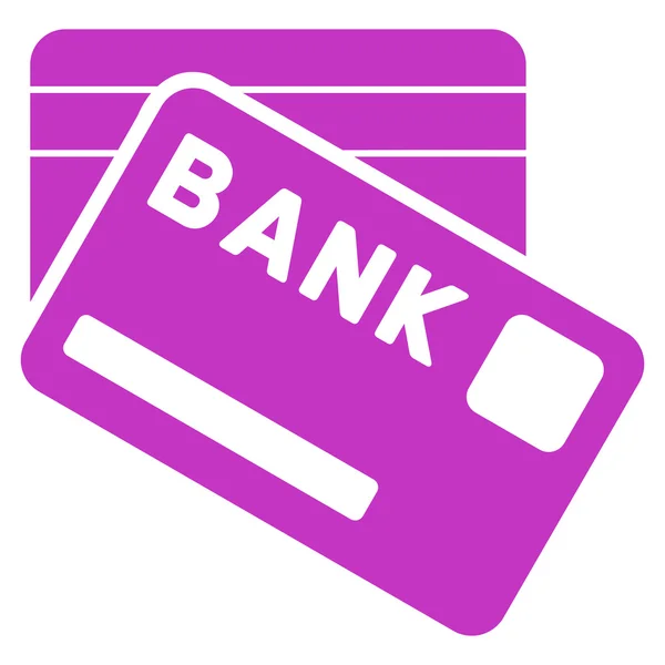 Bankkarten flaches Vektorsymbol — Stockvektor