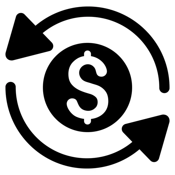 Dinero Volumen de negocios plano Vector icono — Vector de stock