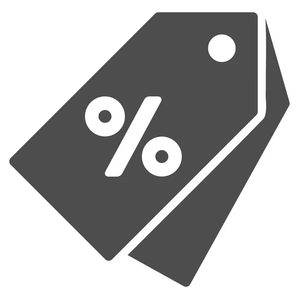 Tags de réduction en pourcentage Icône vectorielle plate — Image vectorielle