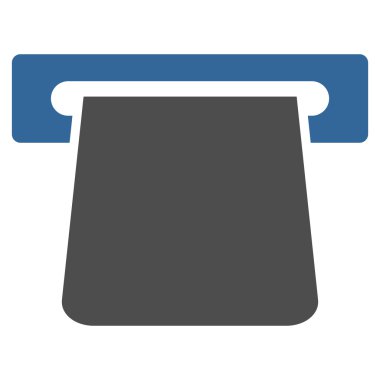 Banka Terminal düz glif simgesi