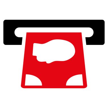 ATM ödeme düz glif simgesi