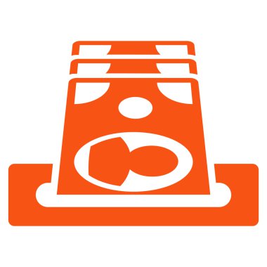 Ödeme Terminal düz glif simgesi