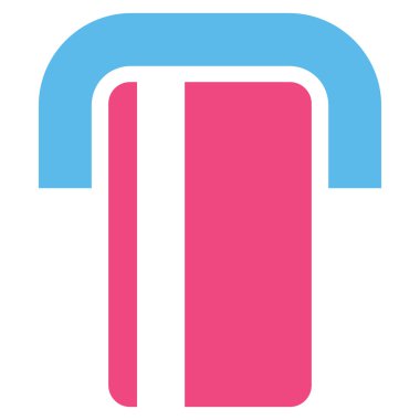 ATM düz glif simgesi