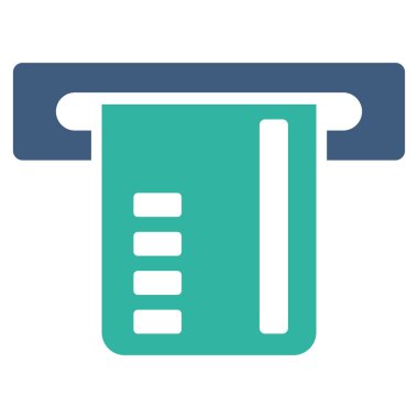 Bilet Terminal düz glif simgesi