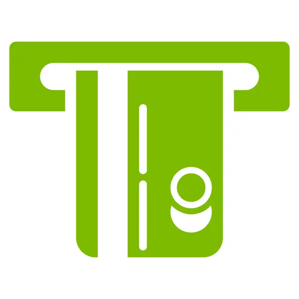 ATM Terminal Flat Glyph Icon — Stock Photo, Image