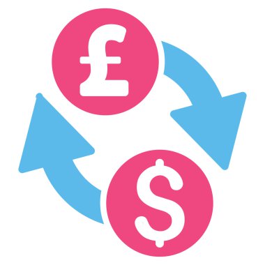 Doları Lirası Döviz düz vektör simgesi