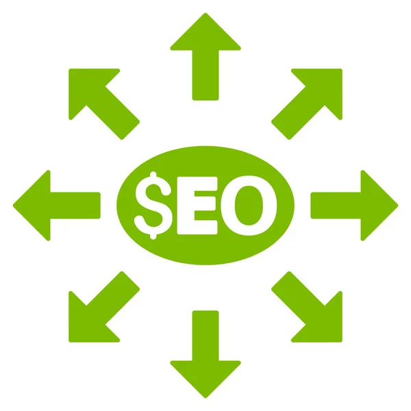 SEO Distribution platt vektor Icon — Stock vektor