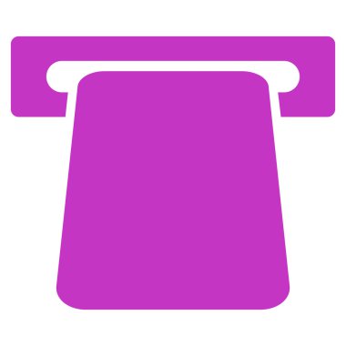 Banka Atm düz glif simgesi