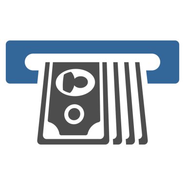 Glif simgesi ATM ekleme nakit düz