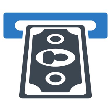 Bankamatiğe Terminal düz glif simgesi