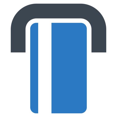 ATM düz glif simgesi