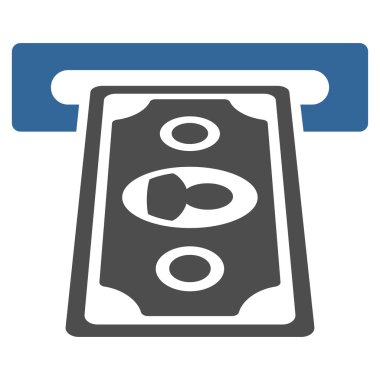 Bankamatiğe Terminal düz glif simgesi