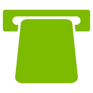 Banka Atm düz glif simgesi