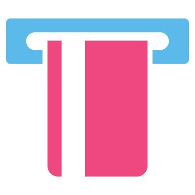 ATM Terminal düz glif simgesi