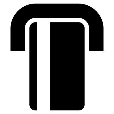 ATM düz glif simgesi