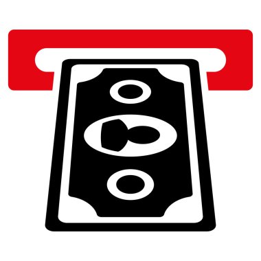 Bankamatiğe Terminal düz glif simgesi