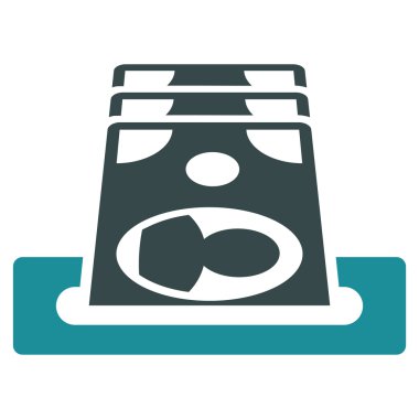 Ödeme Terminal düz glif simgesi