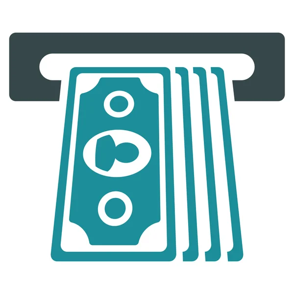 Icona glyph piatto terminale Cashpoint — Foto Stock