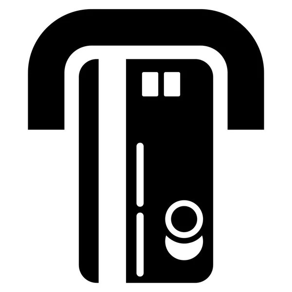 Bankautomat flach glyphen Symbol — Stockfoto