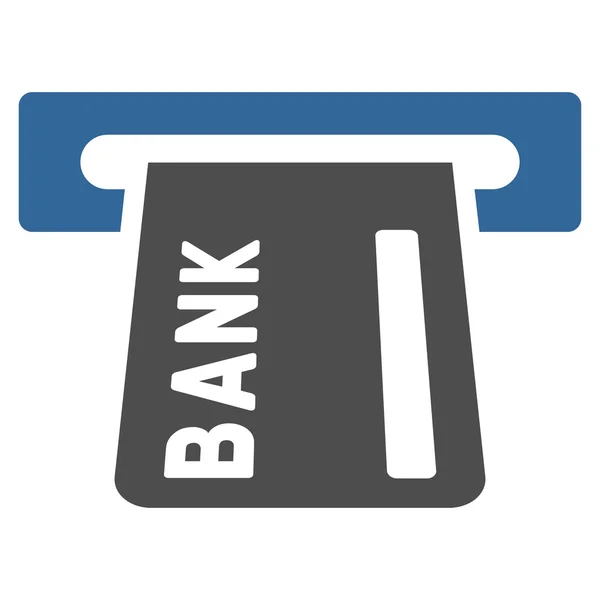 Banking ATM Flat Glyph Icon — Stock Photo, Image