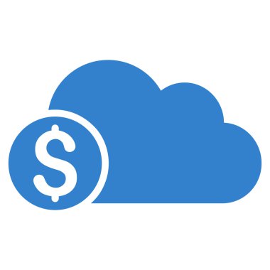 Bulut düz vektör simge bankacılık