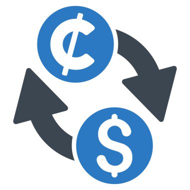 Doları Cent Exchange düz vektör simgesi