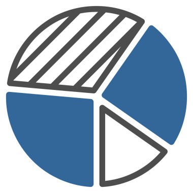 Pasta grafiği düz vektör simgesi