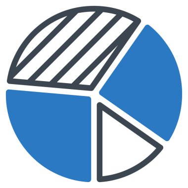 Pasta grafiği düz vektör simgesi