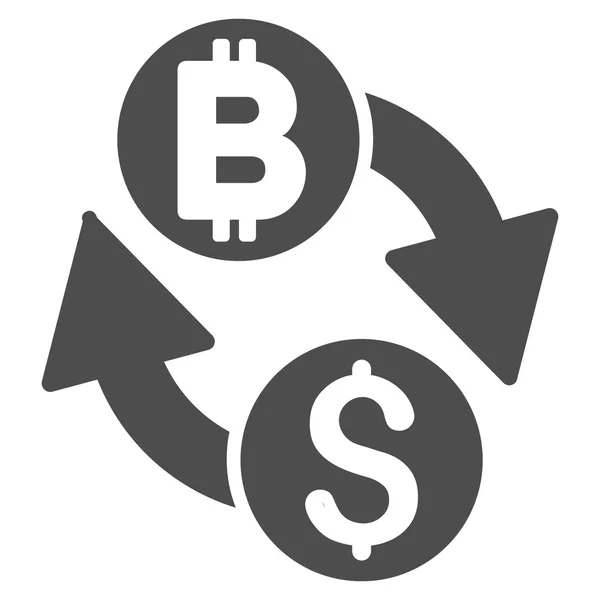 Dollár Bitcoin Exchange lapos Vector Icon — Stock Vector