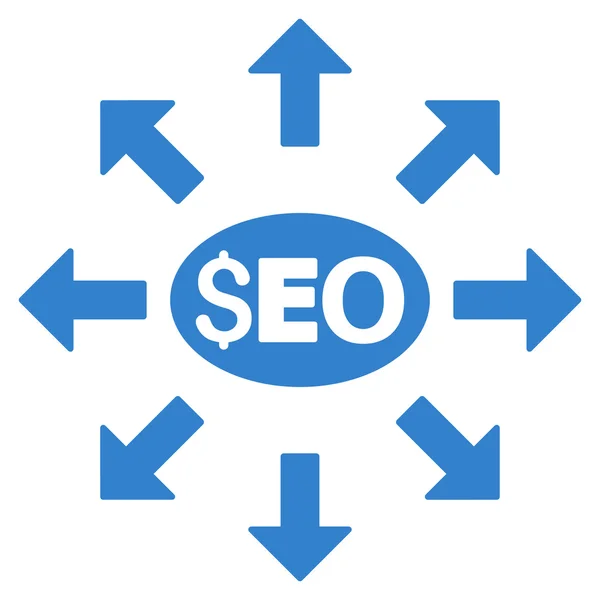 Seo Distribution Icône vectorielle plate — Image vectorielle