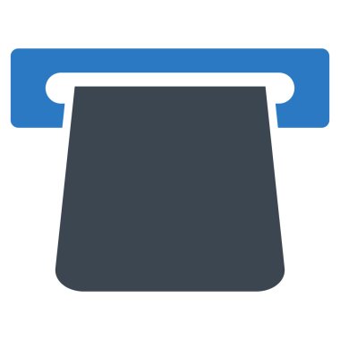 Banka Terminal düz glif simgesi