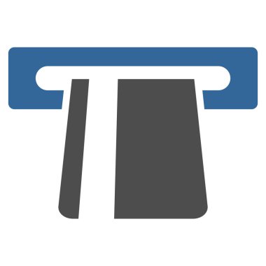 Banka kartı Terminal düz glif simgesi