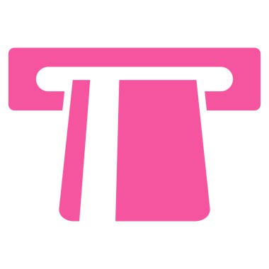 Banka kartı Terminal düz glif simgesi