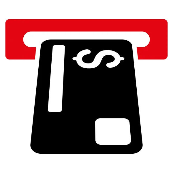 Bankkarten-Terminal flaches Glyphen-Symbol — Stockfoto
