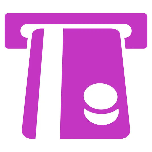 Automated Banking Service Flat Glyph Icon — Stock Photo, Image
